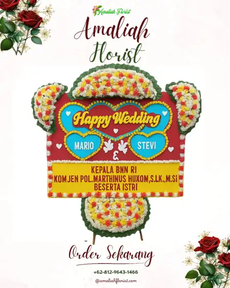 Papan Bunga Pernikahan Bantan Timur